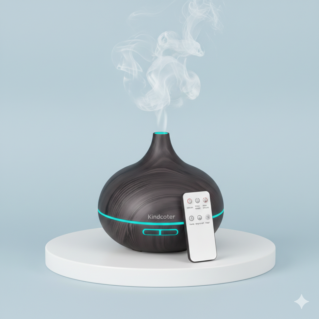 Aromatherapy Essential Oil Diffuser - Wood Grain with Remote Control