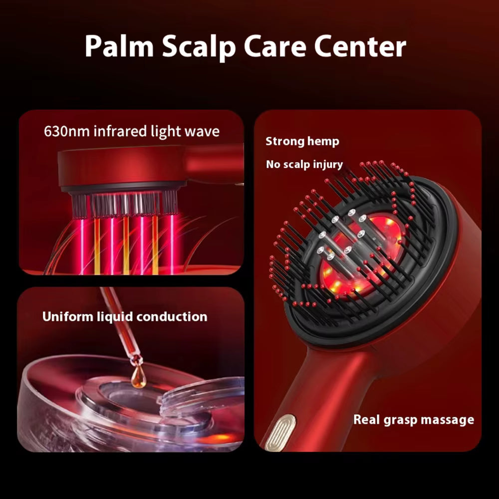 Electric Scalp Massager with Red Light Therapy - Hair Growth Comb