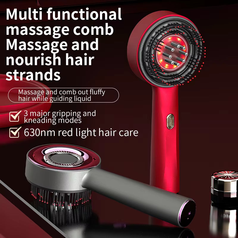 Electric Scalp Massager with Red Light Therapy - Hair Growth Comb